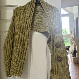 Handknit Olive Scarf